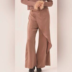 NWT NKN Nekane Flowing Sarong Pants in Taupe - size 6 - $145 MSRP